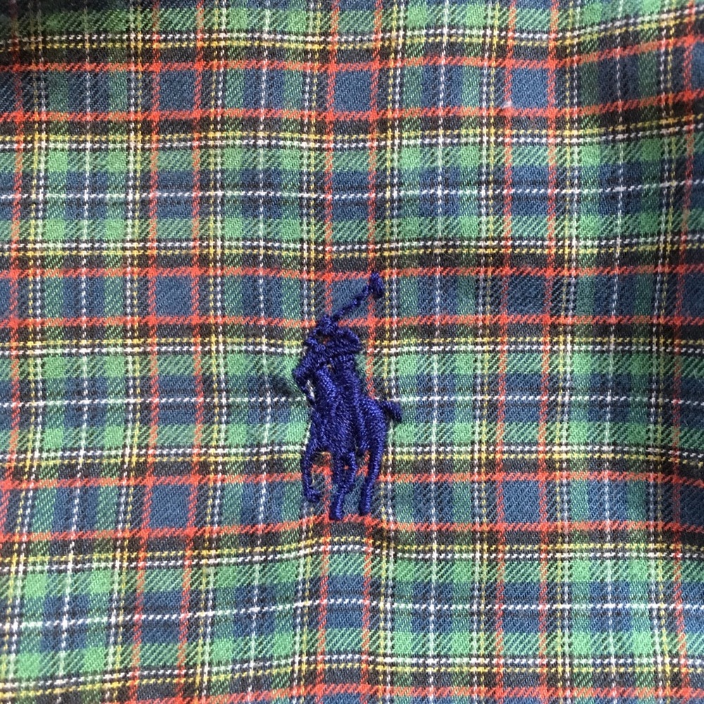 Ralph Lauren Custom Fit Tartan Plaid Pony Logo L